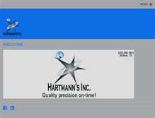 Tablet Screenshot of hartmannsinc.com